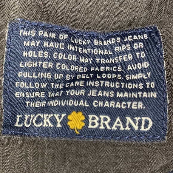 Woman’s Lucky Brand Sofia Skinny Blue Jeans W/ Light Blue Print- Size 8/29 - Picture 6 of 10